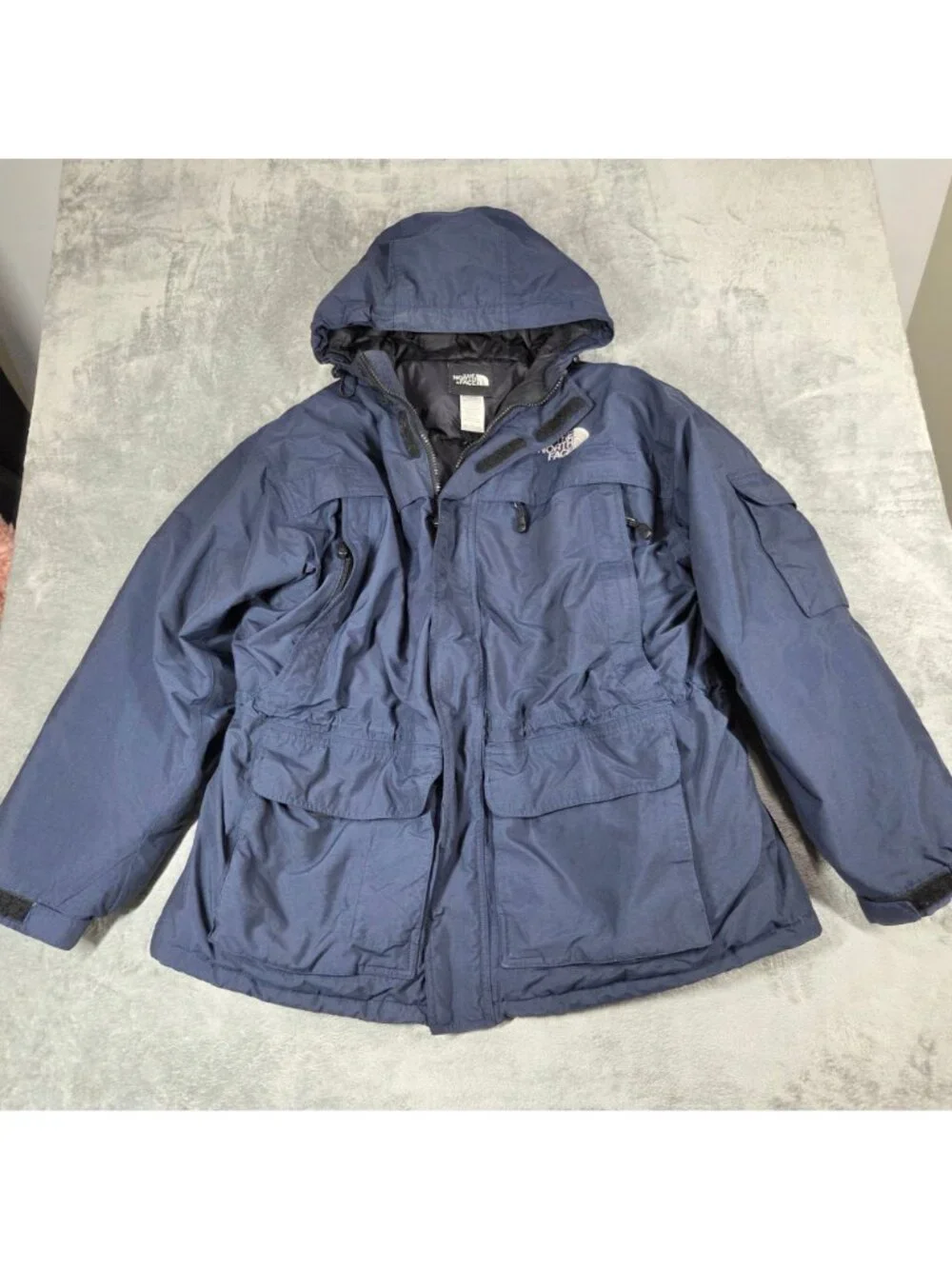 The North Face Coat Mens XXL Navy McMurdo Goose Down Hooded Parka Y2K